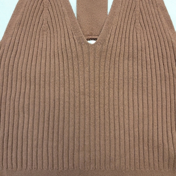 Abercrombie & Fitch Womens Brown Sweater V-Neck Tank Size Xl - Picture 6 of 11